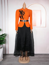 African Fashion Plus Size Long Sleeve Dress – Elegant Gauze Gown for Weddings and Daily Wear - Free Delivery Worldwide only at Flexi Africa